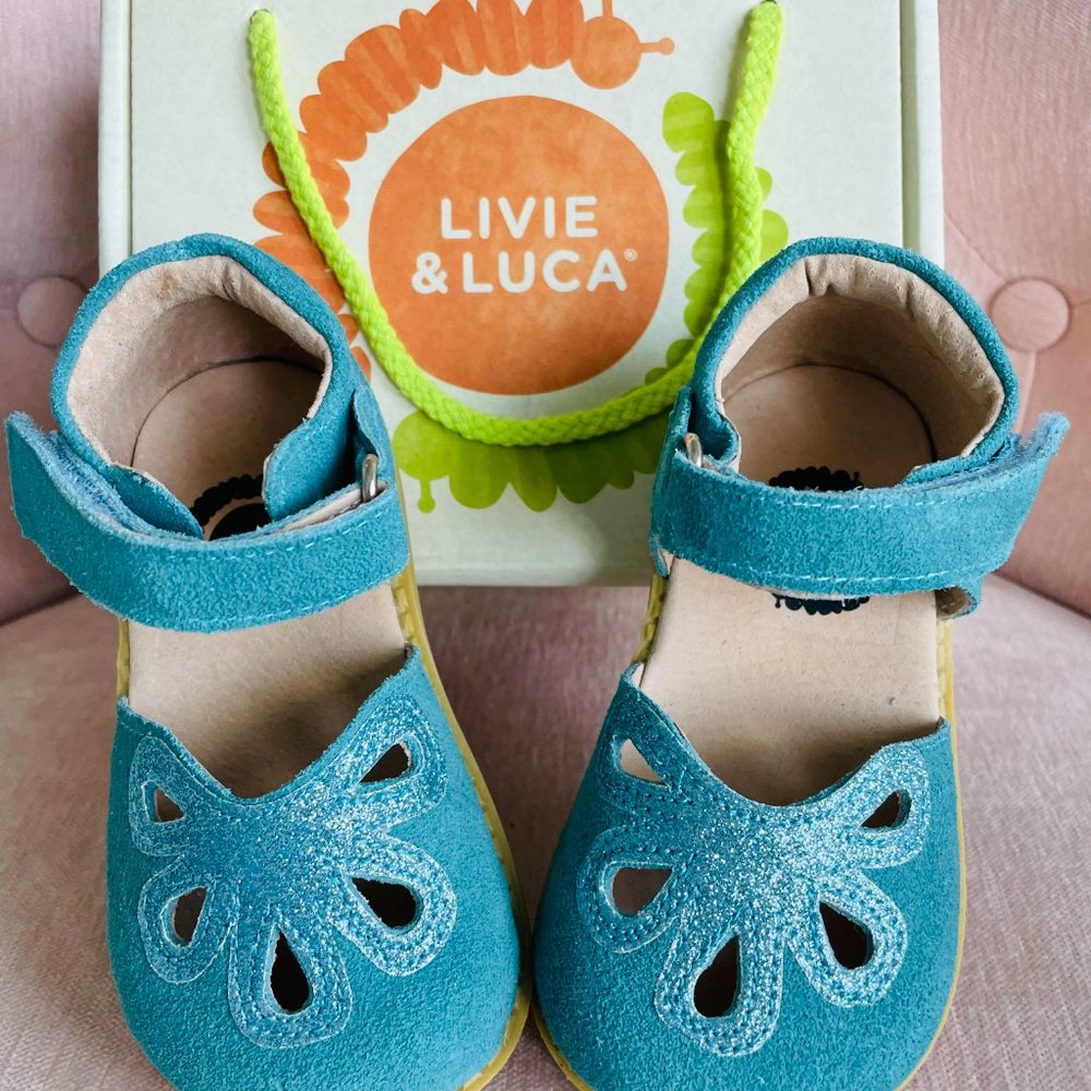 Livie & Luca Suede Petal Shoe Aqua Size 11